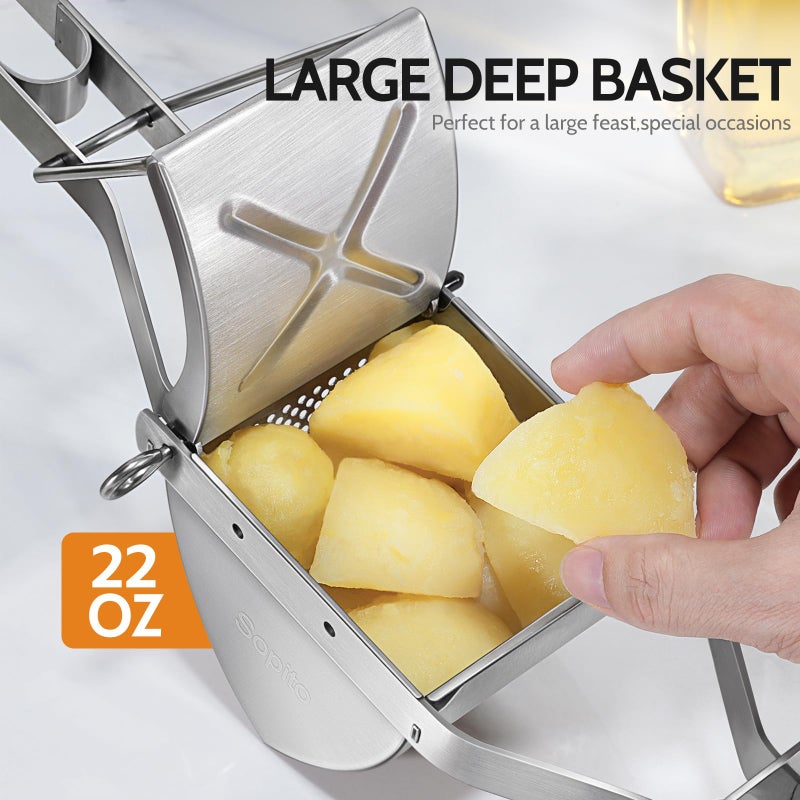 Sopito Potato Ricer  Sopito Stainless Steel Potato Masher for Commercial and Home Use - Image 3